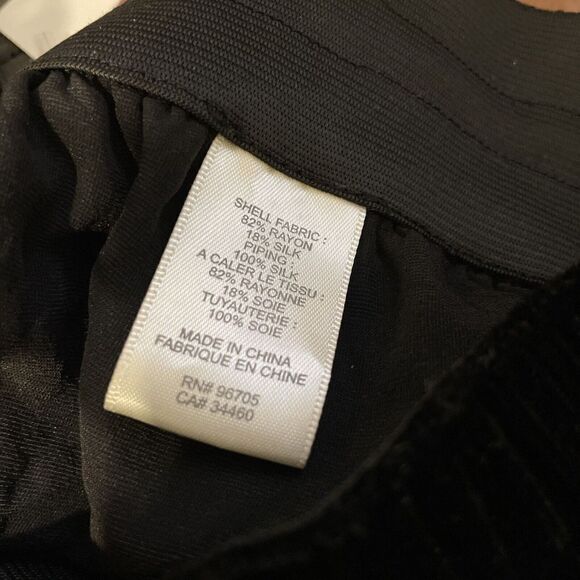 Rebecca Taylor Velvet Mini Skirt Womens‎ Size 2 Silk Piping Black - Picture 5 of 9